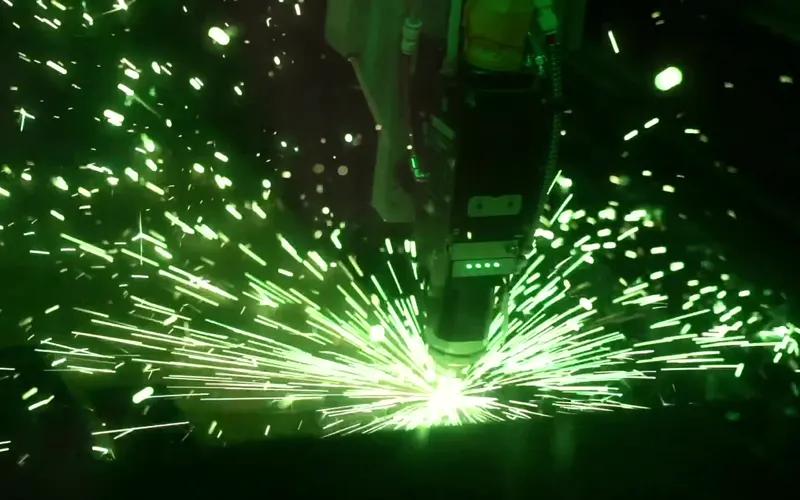 Our 20 kW fiber laser cutting machine in action