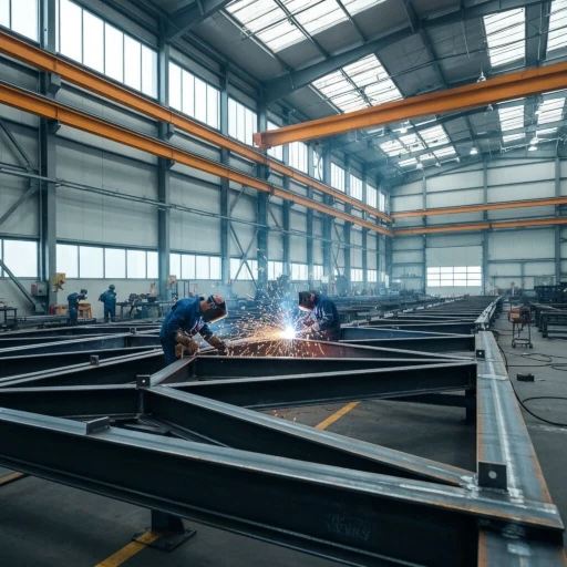 Steel welding in progress